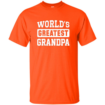 Men's World's Greatest Grandpa T-shirt Orange