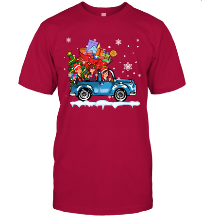 Harry Potter On The Car Merry Christmas T-Shirt T-Shirt Cardinal