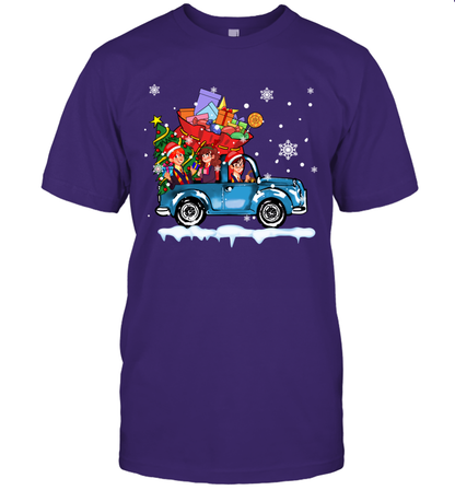 Harry Potter On The Car Merry Christmas T-Shirt T-Shirt Forest Green