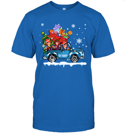 Harry Potter On The Car Merry Christmas T-Shirt T-Shirt Royal