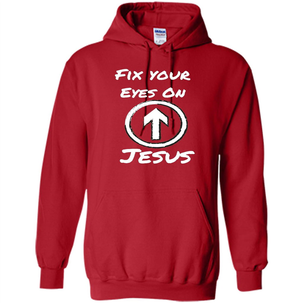 Fix Your Eyes On Jesus T-shirt Faithful Christians Red