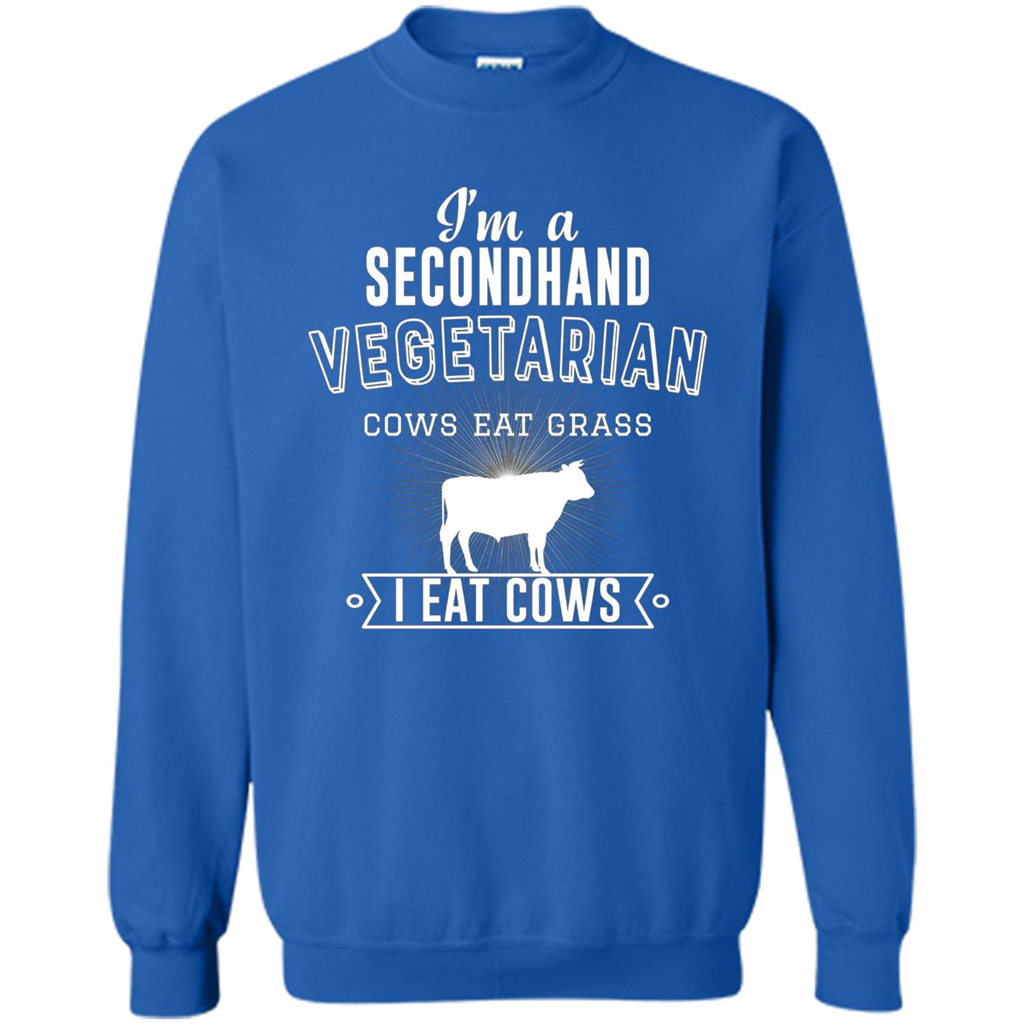Secondhand Vegetarian T-shirt Funny Vegetarian T-shirt Royal