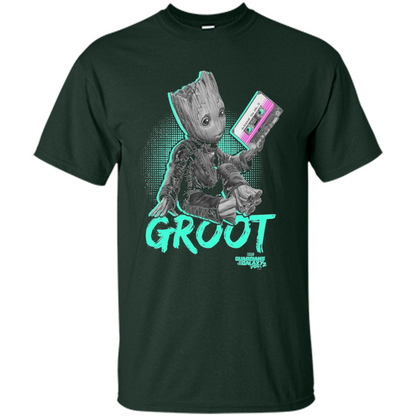 Groot Guardians of Galaxy 2 Mix Tape Graphic T-Shirt Forest Green