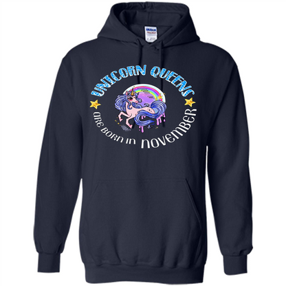 November Unicorn T-shirt Unicorn Queens Are Born November Navy