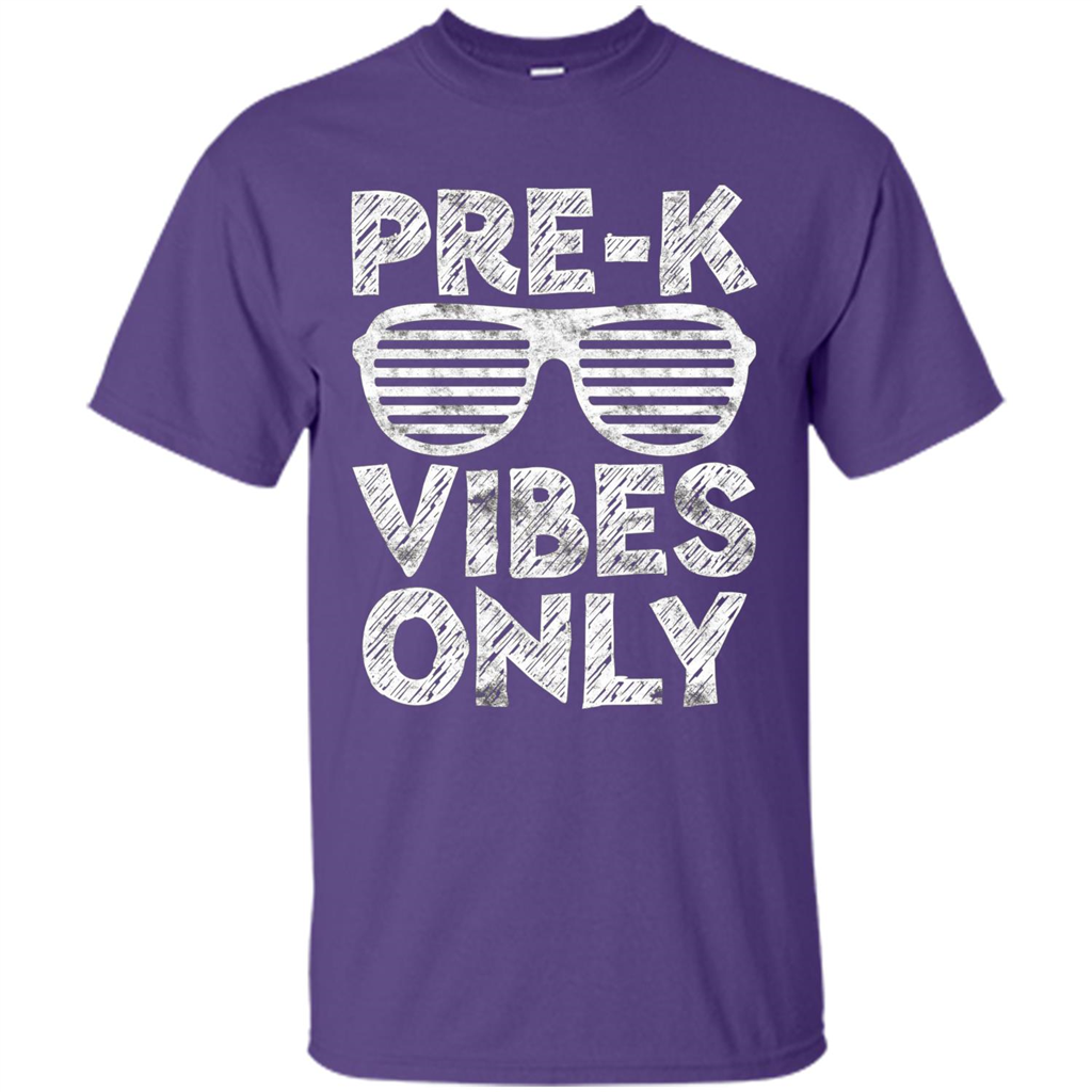 Pre-K Vibes Only T-Shirt Funny Back To School T-shirt Purple