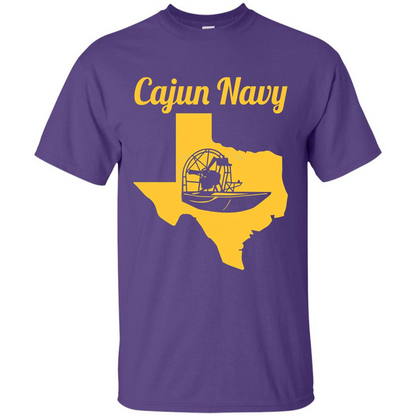 Cajun Navy T-shirt Texas Strong T-shirt Purple