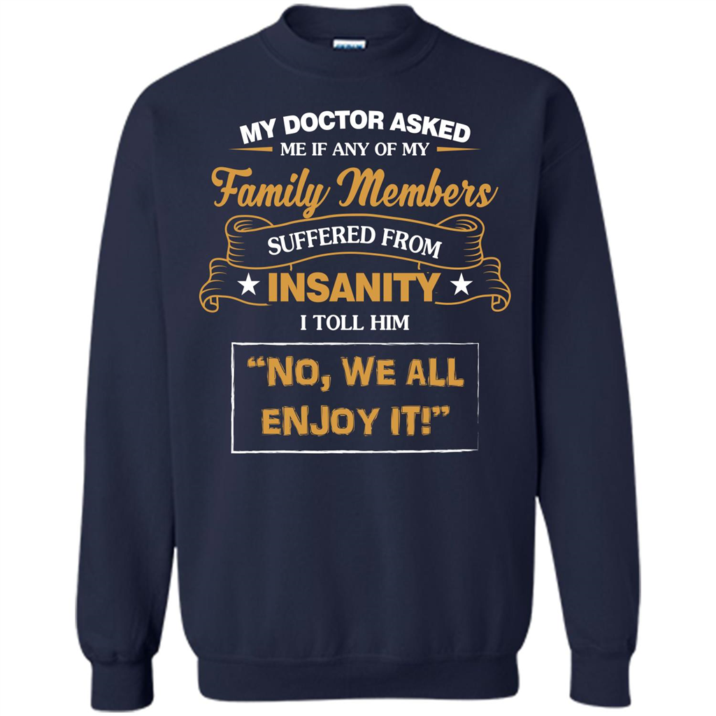 Family T-shirt We All Enjoy It Navy