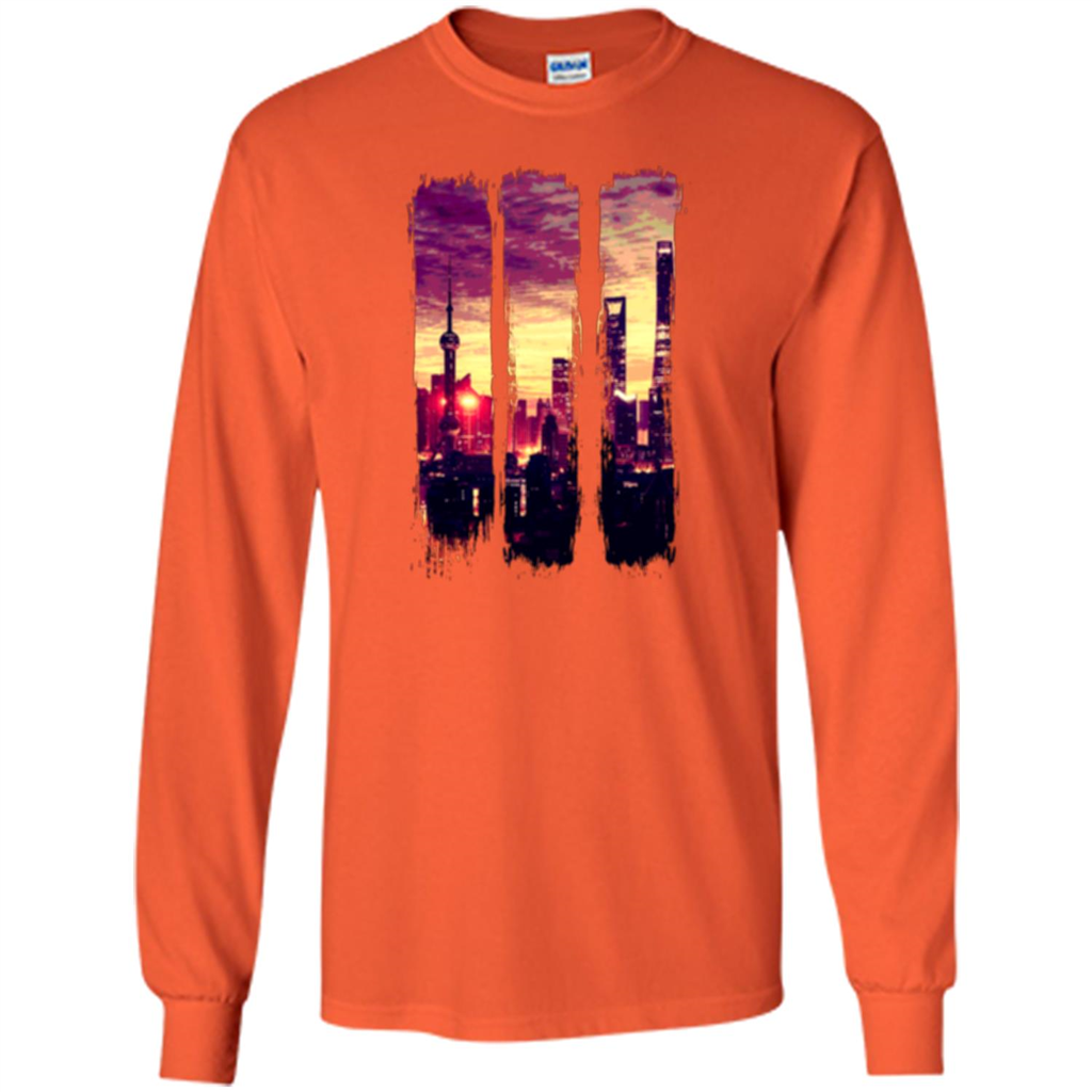 Sunset City T-shirt Orange