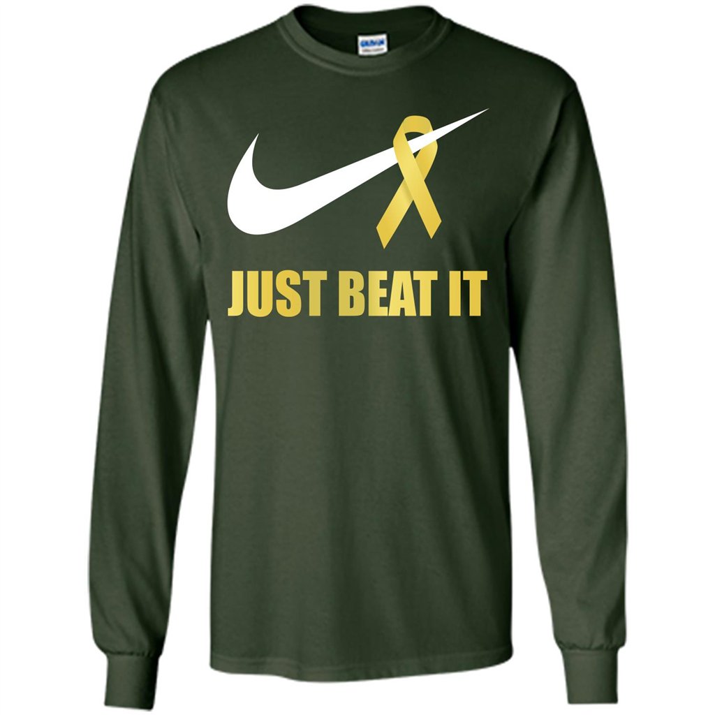 Cancer Awareness T-shirt Just Beat It T-shirt Forest Green
