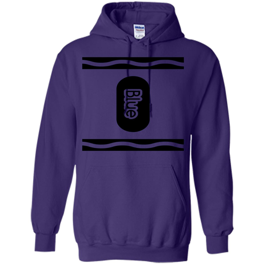 Blue Crayon Halloween Costume T-shirt Purple