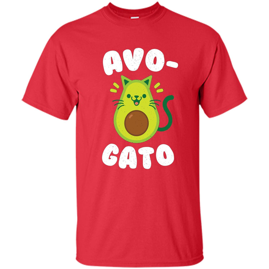 Avogato - Avocado Cat - Funny Avocado T-shirt Red