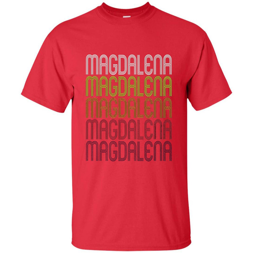 Magdalena Retro Wordmark Pattern T-shirt Red