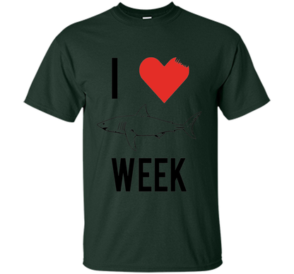 I Love Shark Shirt shirt Forest Green