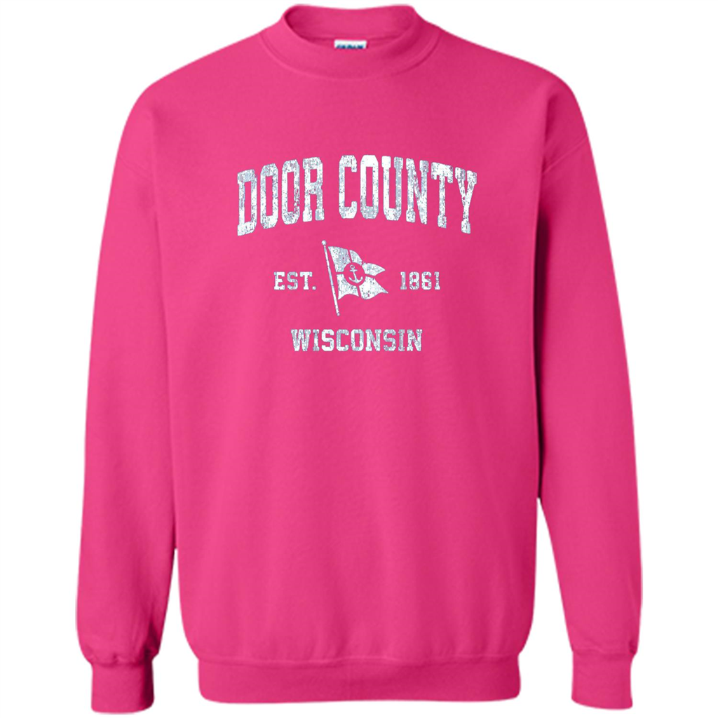 Door County Wisconsin WI Est 1861 T-shirt Heliconia