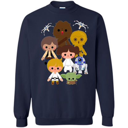 Movies T-shirt Cute Kawaii Style Heroes Premium Graphic T-Shirt Navy