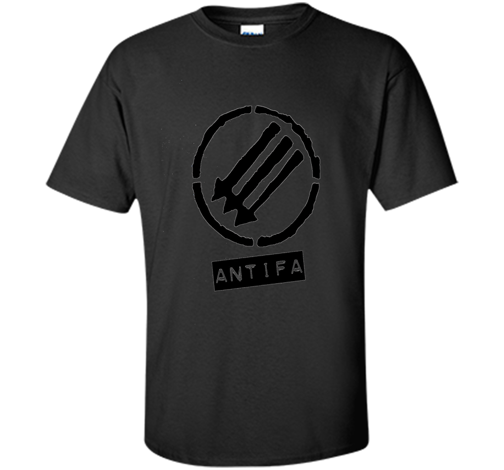 Anti Fascist Antifa Logo T-shirt Black