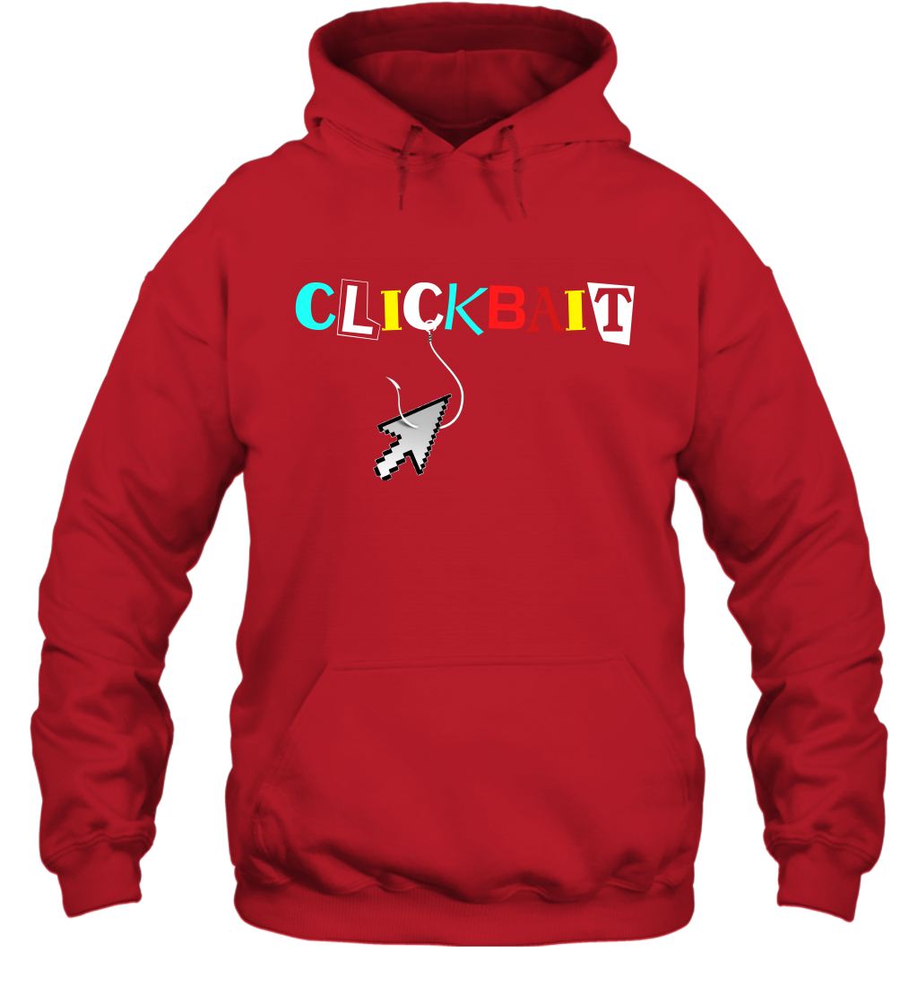 ClickBait Fishing Shirt Hoodie Hoodie Red