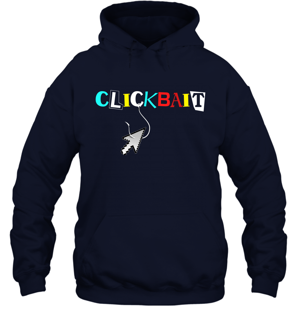 ClickBait Fishing Shirt Hoodie Hoodie Navy