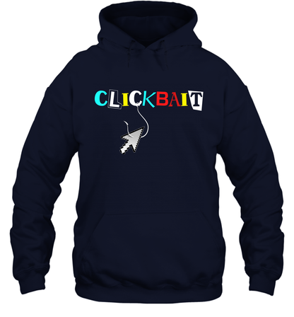 ClickBait Fishing Shirt Hoodie Hoodie Navy
