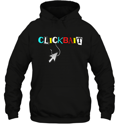 ClickBait Fishing Shirt Hoodie Hoodie Black