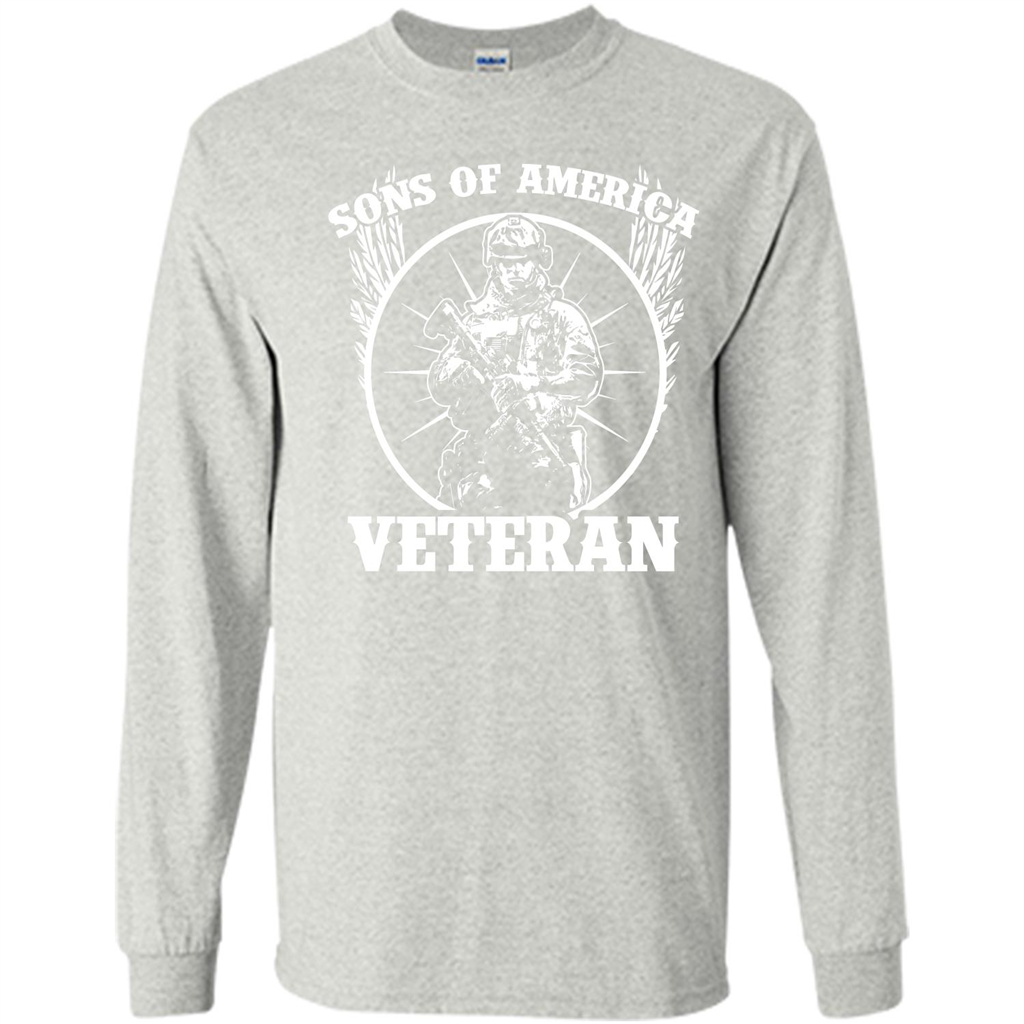 Military T-shirt Sons Of America Veteran Ash