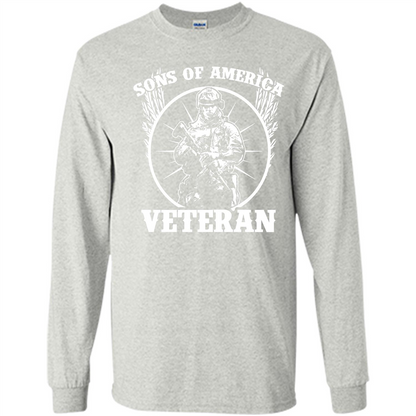 Military T-shirt Sons Of America Veteran Ash