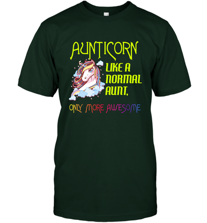 Aunticorn Like A Normal Aunt Only More Awesome Shirt T-Shirt T-Shirt Forest Green