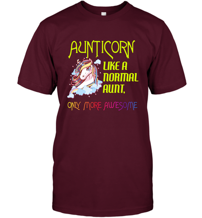 Aunticorn Like A Normal Aunt Only More Awesome Shirt T-Shirt T-Shirt Maroon