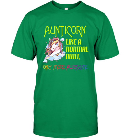 Aunticorn Like A Normal Aunt Only More Awesome Shirt T-Shirt T-Shirt Irish Green
