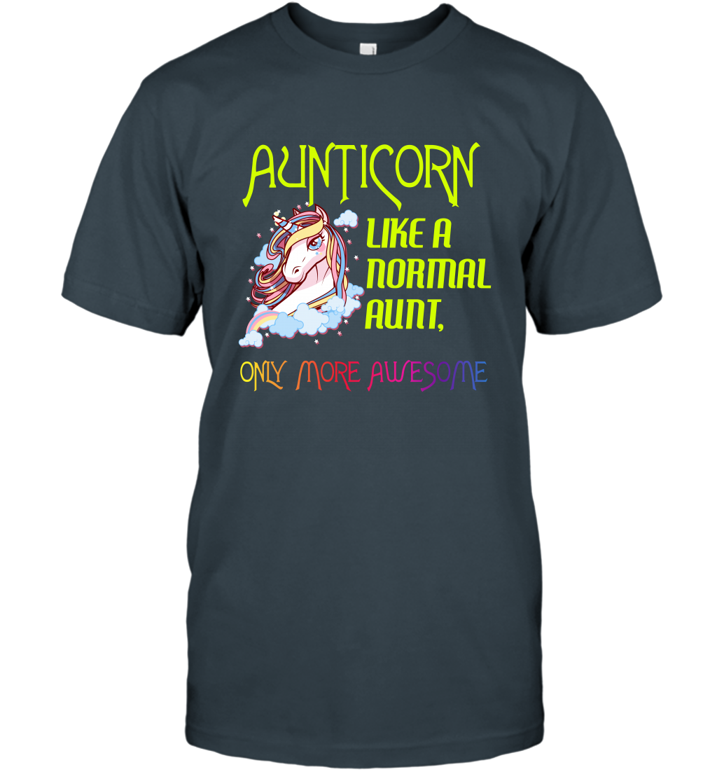 Aunticorn Like A Normal Aunt Only More Awesome Shirt T-Shirt T-Shirt Charcoal