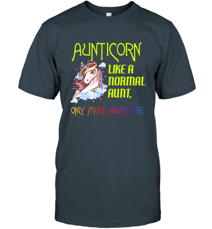 Aunticorn Like A Normal Aunt Only More Awesome Shirt T-Shirt T-Shirt Charcoal