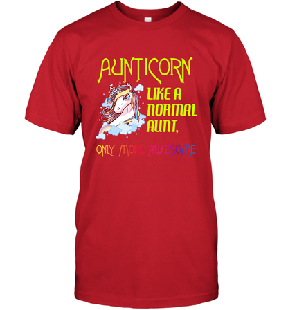 Aunticorn Like A Normal Aunt Only More Awesome Shirt T-Shirt T-Shirt Red