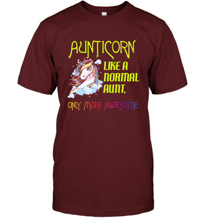 Aunticorn Like A Normal Aunt Only More Awesome Shirt T-Shirt T-Shirt Cardinal
