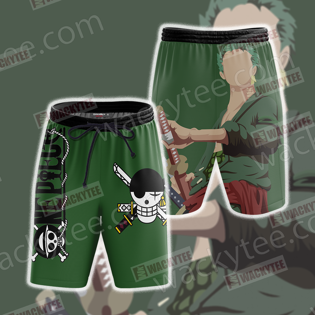 One Piece Roronoa Zoro Minimalist Beach Shorts