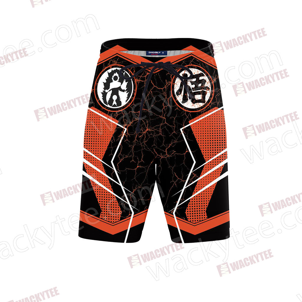 Dragon Ball Super Goku Symbol Unisex 3D Beach Shorts