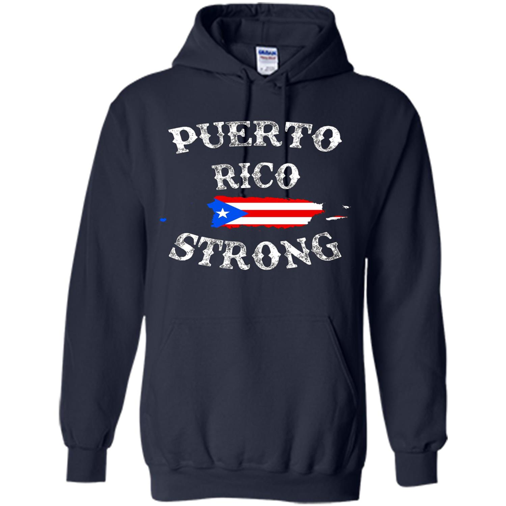 Love Puerto Rico - Puerto Rico Strong Flag T-shirt Navy