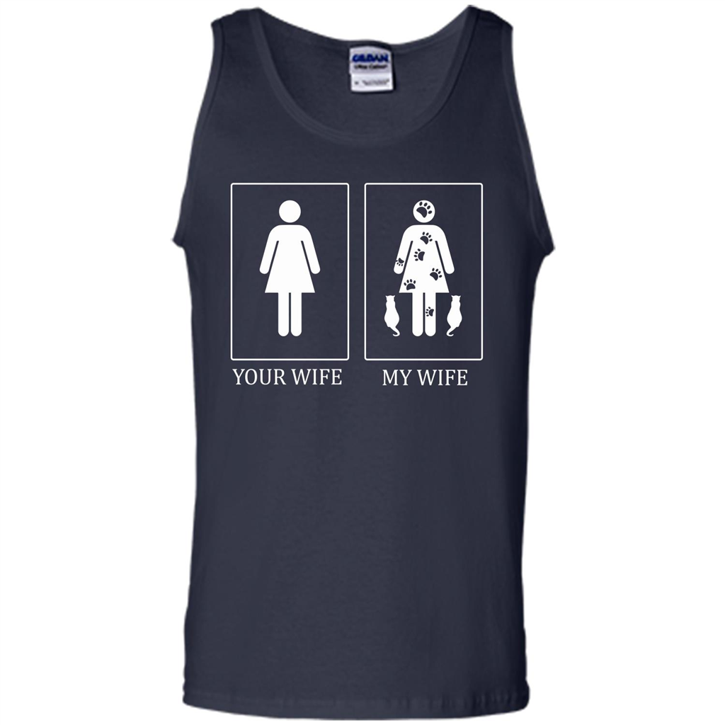 Husband T-shirt Your Wife My Wife T-shirt Navy