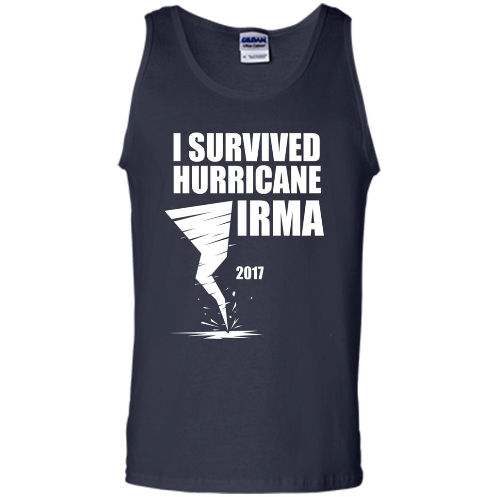 I Survived Hurricane Irma Graphic T-shirt Navy