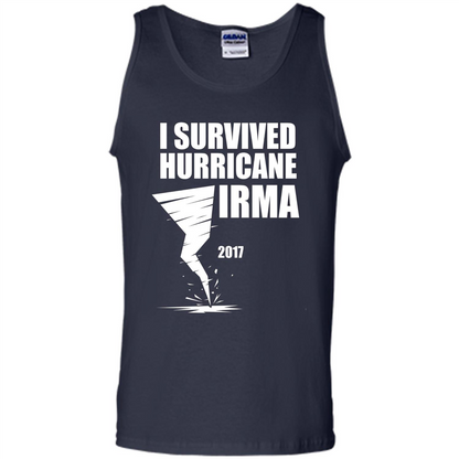 I Survived Hurricane Irma Graphic T-shirt Navy
