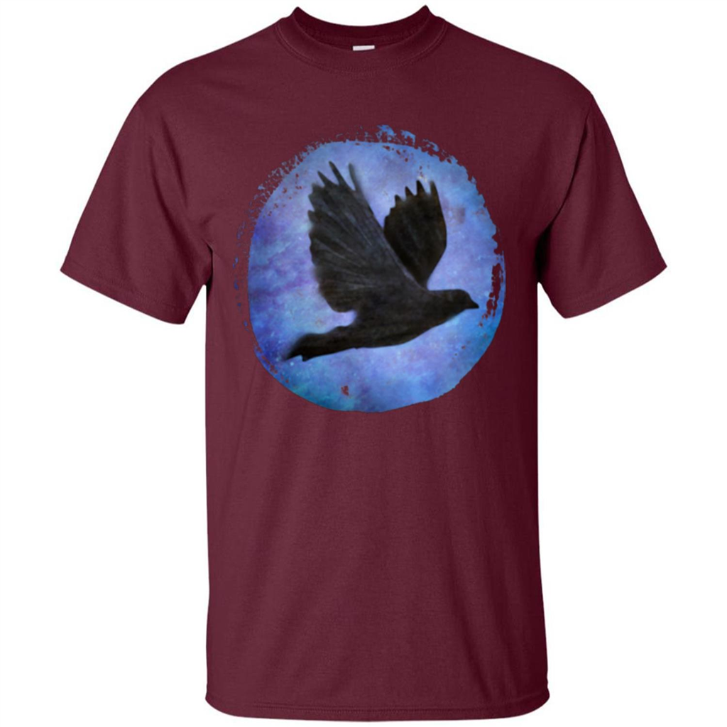 Raven In Flight T-shirt Maroon