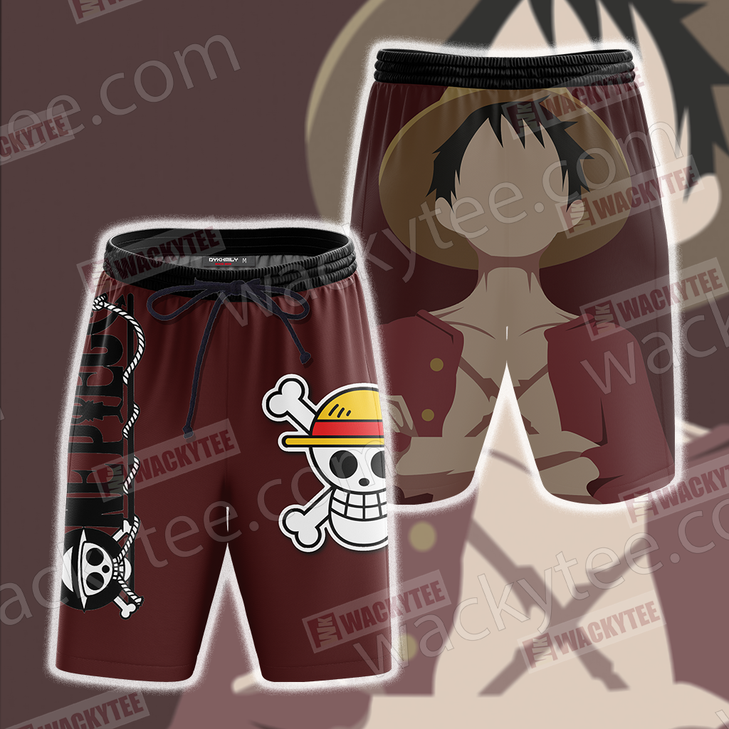 One Piece Monkey D. Luffy Minimalist Beach Shorts