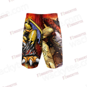 Digimon WarGreymon Unisex 3D Beach Shorts