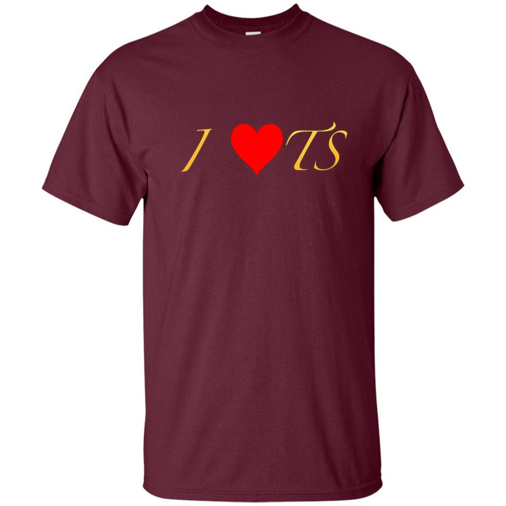 I Heart TS T-Shirt I Love TS Maroon