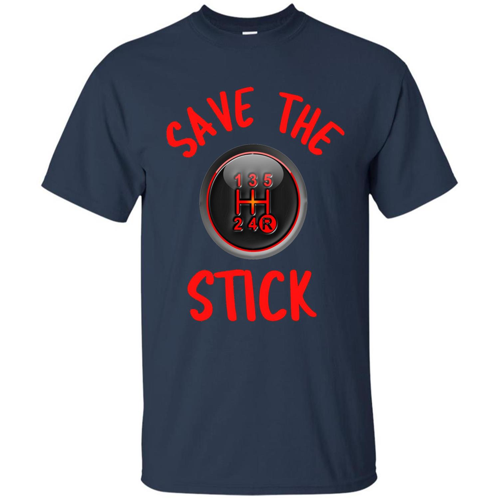 Car Racing T-Shirt Save The Stick Navy