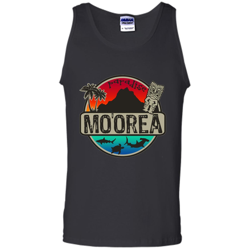 Moorea Paradise Tropical T-shirt - Moorea Tahiti Black