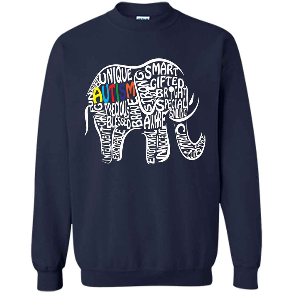 Autism Awareness Elephant T-shirt Navy