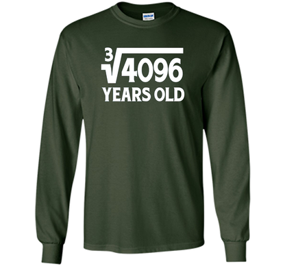 Funny Math Geek 16th Birthday Cube Root T-Shirt 16 Year Old shirt Forest Green