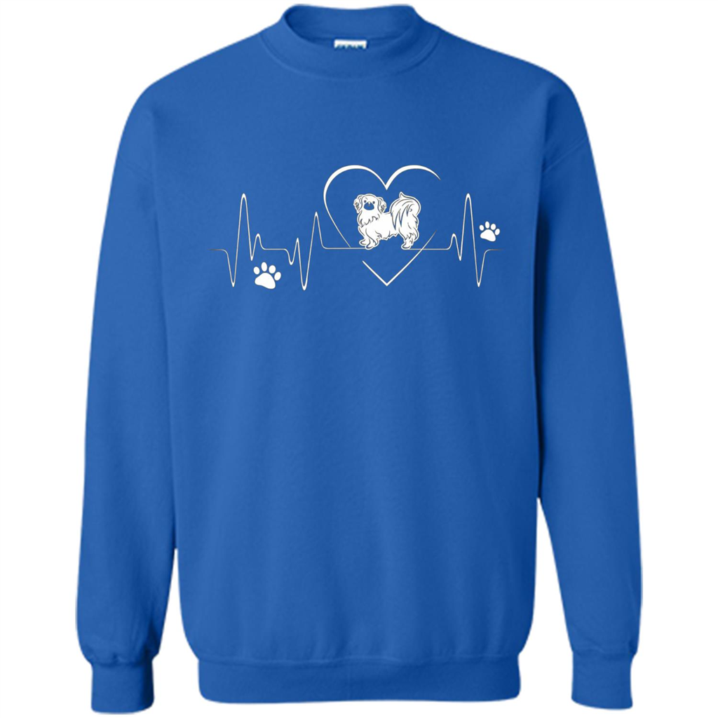 Pekehund T-shirt Pekehund Heart Beat T-shirt Royal