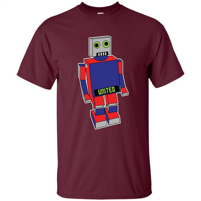 Robot T-shirt Gift for Kids Maroon