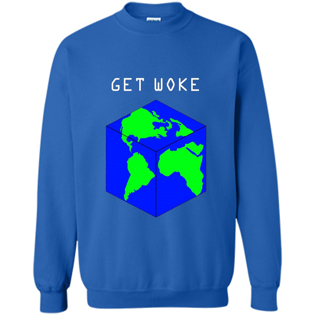 Flat Earther Get Woke T-shirt Earth Society T-shirt Royal